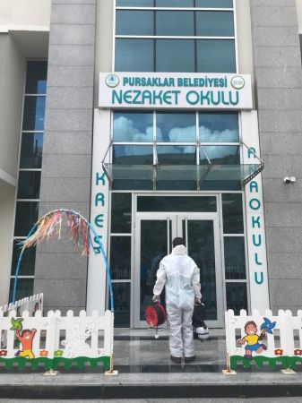 Ankara Pursaklar Belediyesi Kreşleri dezenfekte ediyor! 9