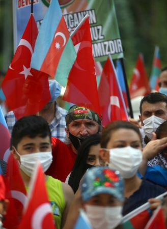 Ankara'da Ermenistan saldırılarına protesto!  Azerbaycan'a destek... Anıtkabir'i ziyaret 3