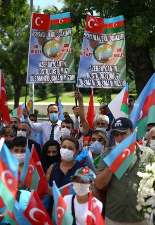 Ankara'da Ermenistan saldırılarına protesto!  Azerbaycan'a destek... Anıtkabir'i ziyaret 11