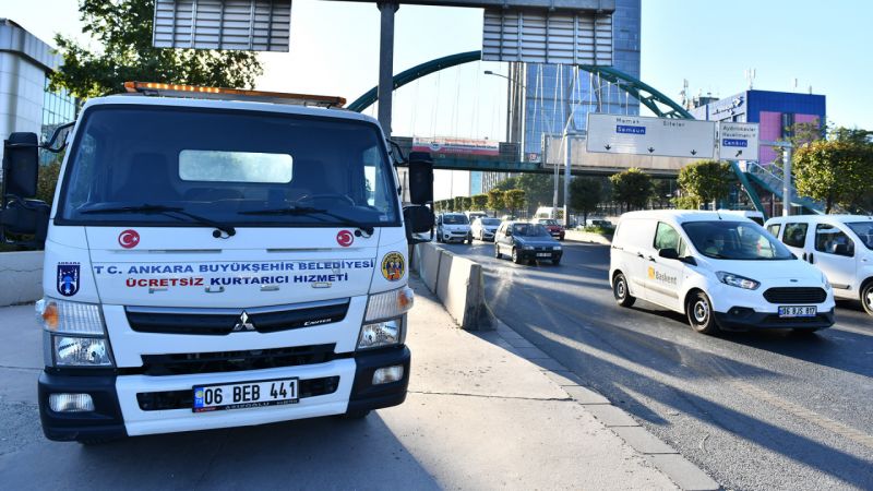 Ankara Büyükşehir’in ücretsiz çekici hizmeti devam ediyor 2