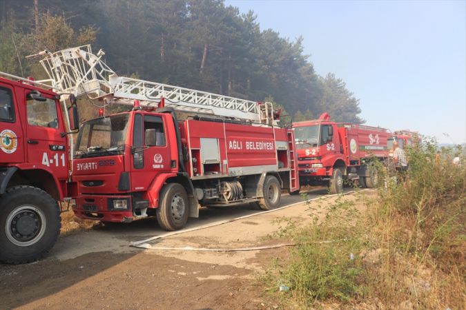 Kastamonu'da çıkan orman yangınına müdahale ediliyor 12