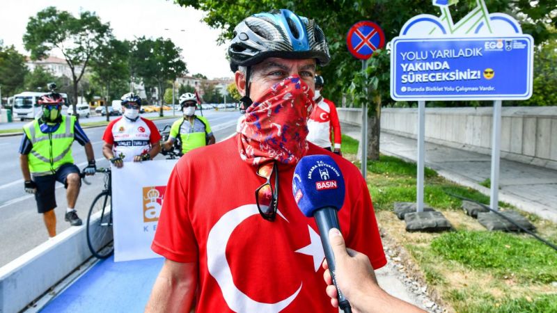 Ankara'da Ata’ya saygı bisiklet turu 7