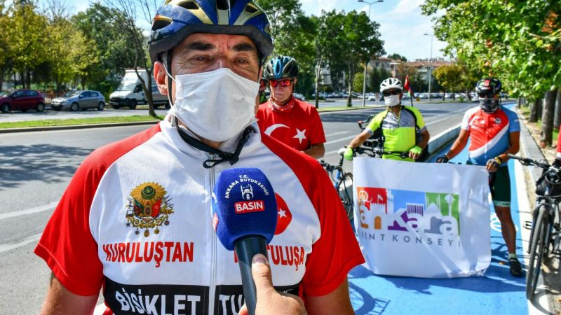 Ankara'da Ata’ya saygı bisiklet turu 8
