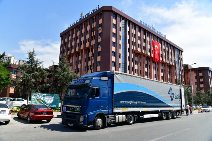 Mamak’tan Sırbistan’a tıbbi yardım tırı 1