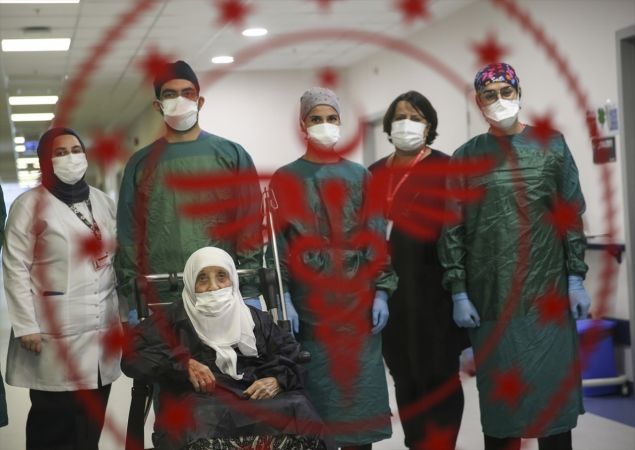 Ankara'da 96 yaşında koronavirüsü yendi, hastaneden alkışlarla taburcu edildi 14
