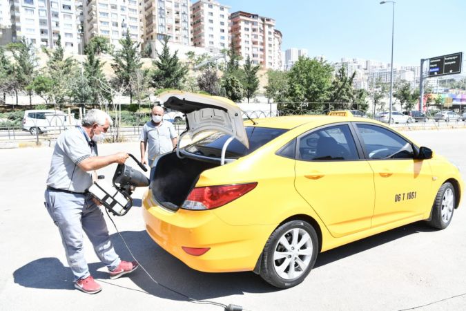 Mamak’ta araçlar tek tek dezenfekte ediliyor - Ankara 7