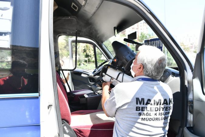 Mamak’ta araçlar tek tek dezenfekte ediliyor - Ankara 8