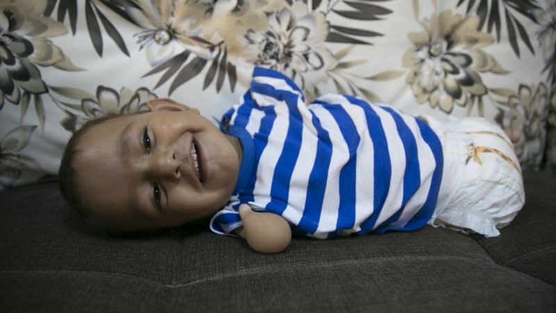 İdlibli 14 aylık Muhammed bebek, tetkikler için hastaneye götürüldü 1