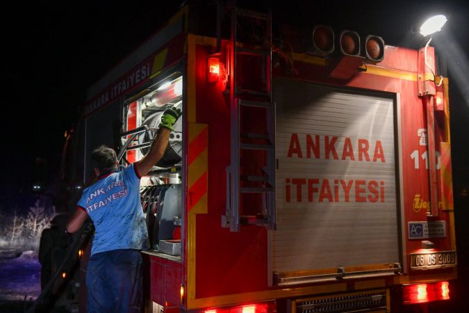 Ankara'nın Beypazarı ilçesinde korkutan yangın 5
