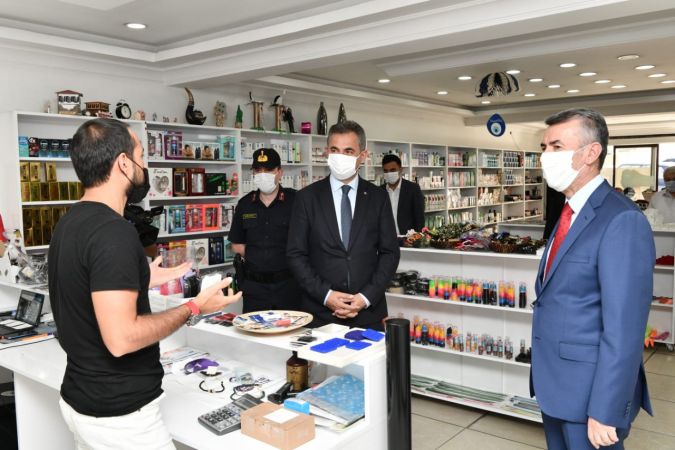 Başkan Köse ve Kaymakam Sırmalı’dan maske ve hijyen denetimi - Ankara 8