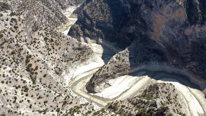 İnceğiz Kanyonu'nda Sıcaklık nedeniyle sular kurudu 13