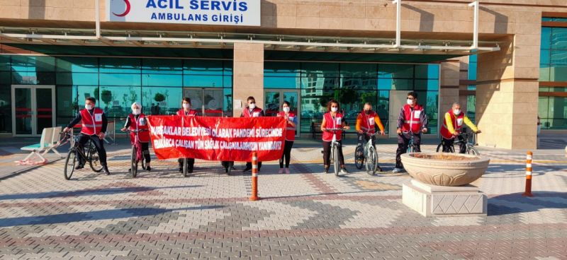 Pursaklar Belediyesi Sağlık Çalışanlarına Destek için Pedal Çevirdi - Ankara 1