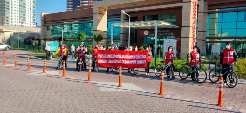 Pursaklar Belediyesi Sağlık Çalışanlarına Destek için Pedal Çevirdi - Ankara 3