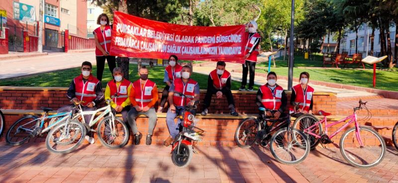 Pursaklar Belediyesi Sağlık Çalışanlarına Destek için Pedal Çevirdi - Ankara 2