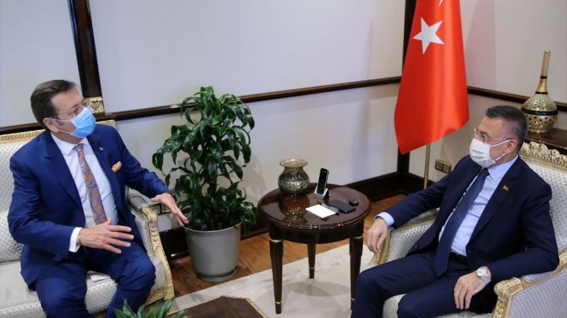 Cumhurbaşkanı Yardımcısı Fuat Oktay, Rifat Hisarcıklıoğlu ve TEPAV Direktörü Güven Sak'ı kabul etti 15