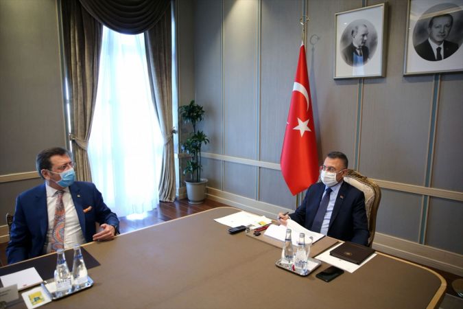 Cumhurbaşkanı Yardımcısı Fuat Oktay, Rifat Hisarcıklıoğlu ve TEPAV Direktörü Güven Sak'ı kabul etti 4