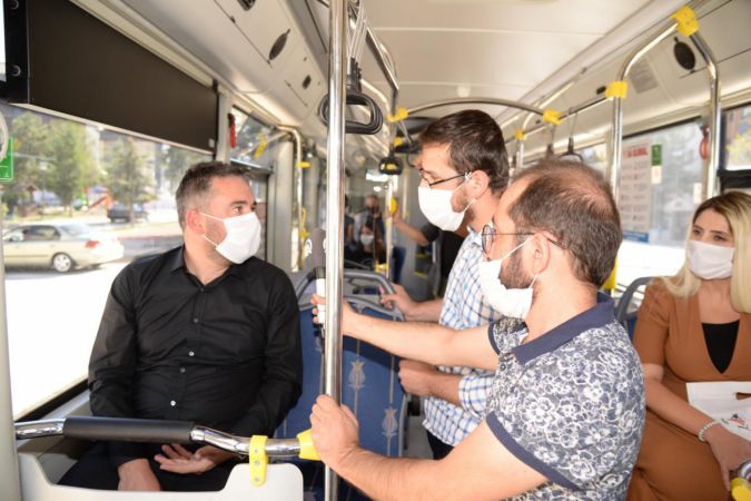 Başkan Çetin, Halk Otobüsüne Binerek Vatandaşları Uyardı - Ankara 3