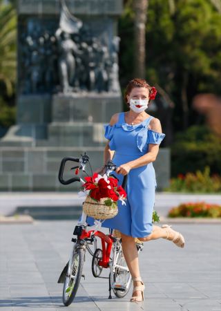 "Süslü Kadınlar" bisiklet turunu, "Kovid-19" tedbirleri altında gerçekleştirdi 8