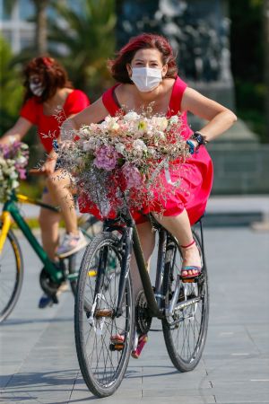 "Süslü Kadınlar" bisiklet turunu, "Kovid-19" tedbirleri altında gerçekleştirdi 9