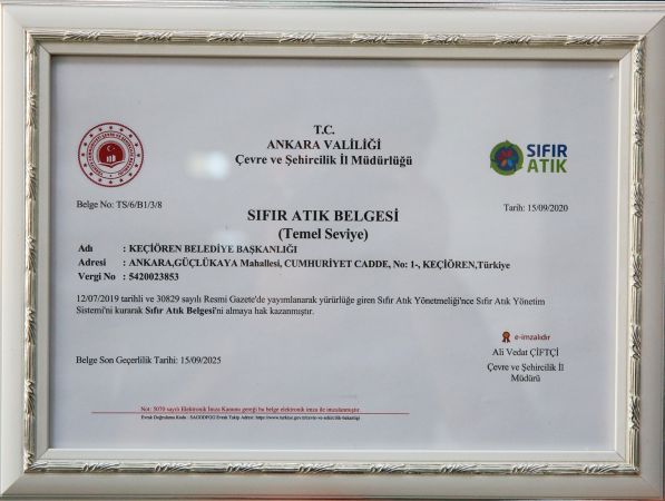 Ankara Keçiören Belediyesi “Sıfır Atık Belgesi” almaya hak kazandı 4