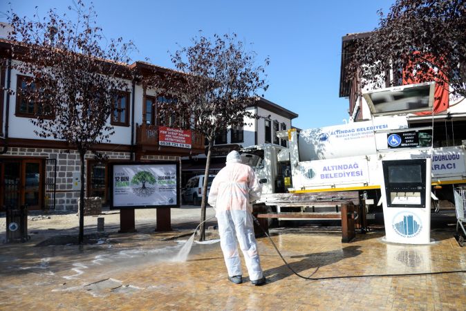 Altındağ Belediyesi ekipleri, tarihi Hamamönü bölgesini pırıl pırıl yaptı - Ankara 1