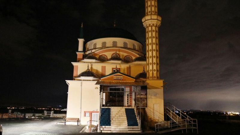 Ankara Çubuk ilçesinde bir camiye yıldırım düştü 2