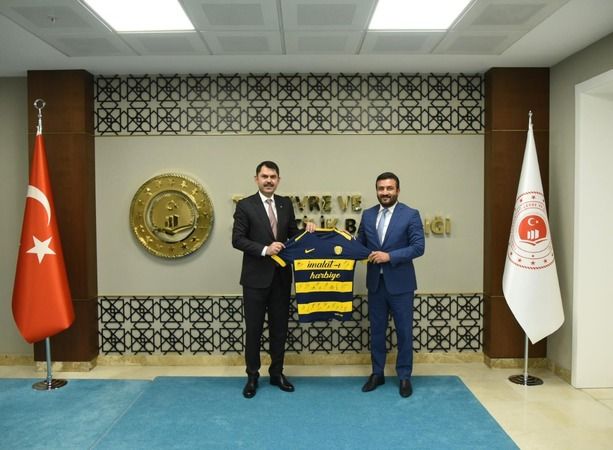 Ankaragücü Kulübü Başkanı Fatih Mert'ten, Bakan Kurum'a ziyaret 2