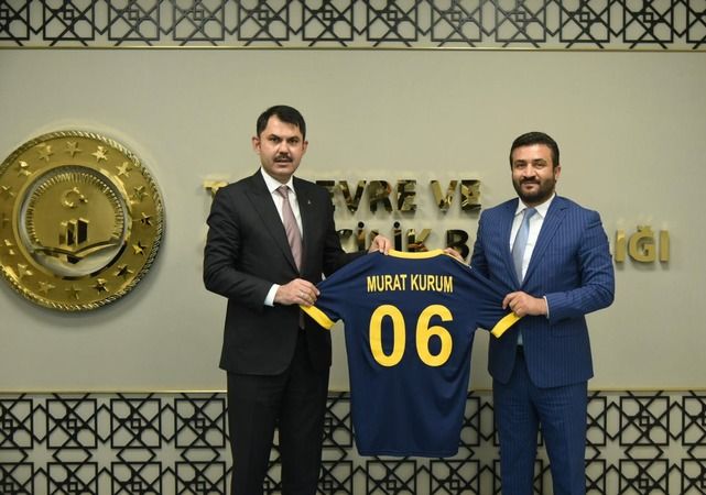 Ankaragücü Kulübü Başkanı Fatih Mert'ten, Bakan Kurum'a ziyaret 3