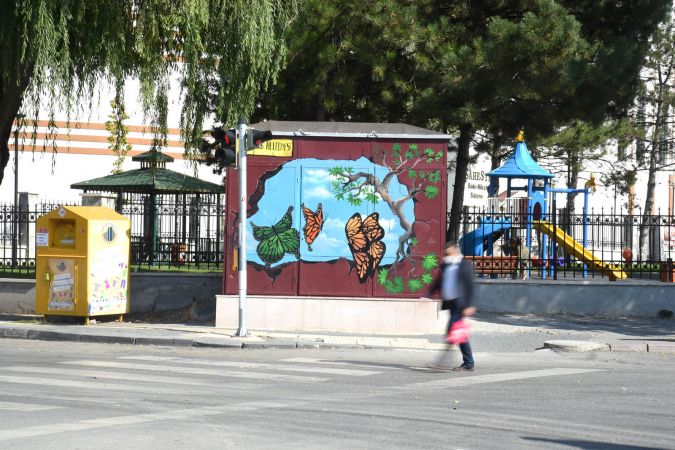 Ankara Altındağ’daki elektrik trafoları sanat eserlerine dönüşüyor 2