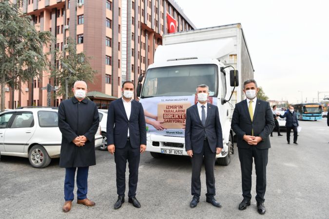 Ankara Mamak’tan İzmir’e yardım tırı yola çıktı 1