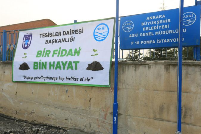 Ankara Su ve Kanalizasyon İdaresi 2 bin fidanı toprakla buluşturuyor 6