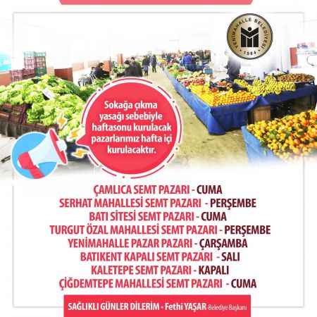 Ankara Yenimahalle pazarlarına pandemi düzenlemesi 7