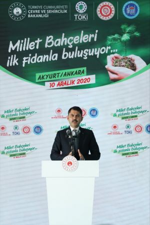 Bakan Kurum, Akyurt Millet Bahçesi'nde ilk fidanı dikti 4