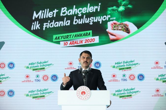 Bakan Kurum, Akyurt Millet Bahçesi'nde ilk fidanı dikti 15