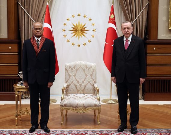 Bangladeş Büyükelçisi Mannan, Cumhurbaşkanı Erdoğan'a güven mektubu sundu 1