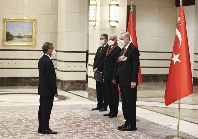 Bangladeş Büyükelçisi Mannan, Cumhurbaşkanı Erdoğan'a güven mektubu sundu 6