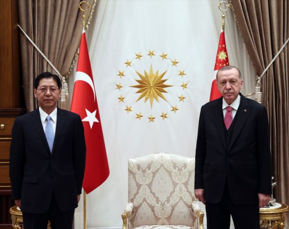 Çin Büyükelçisi Liu, Cumhurbaşkanı Erdoğan'a güven mektubu sundu 2
