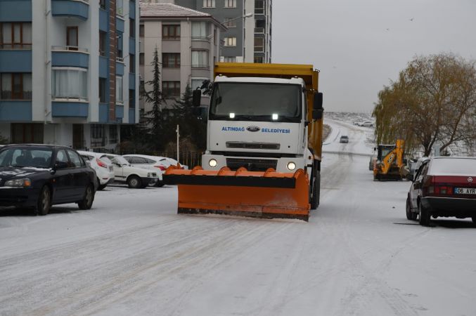 Ankara Altındağ’da kar teyakkuzu 1