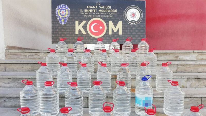 Adana'da 260 litre sahte içki ele geçirildi 4