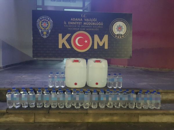 Adana'da 260 litre sahte içki ele geçirildi 3