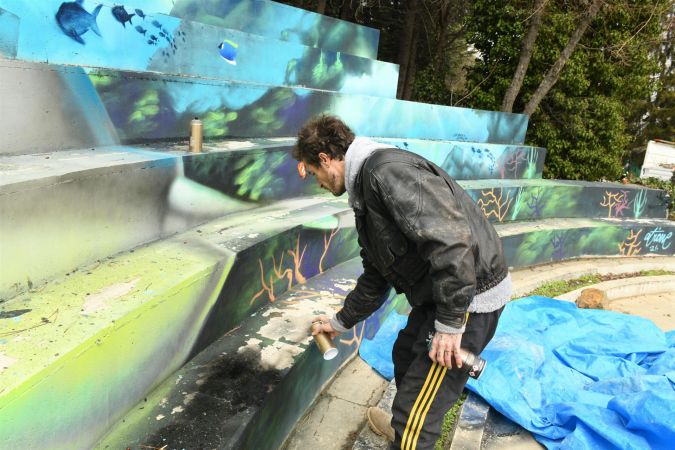 Başkent parkları grafitti sanatçılarına açıldı: Botanik park renklendi 5