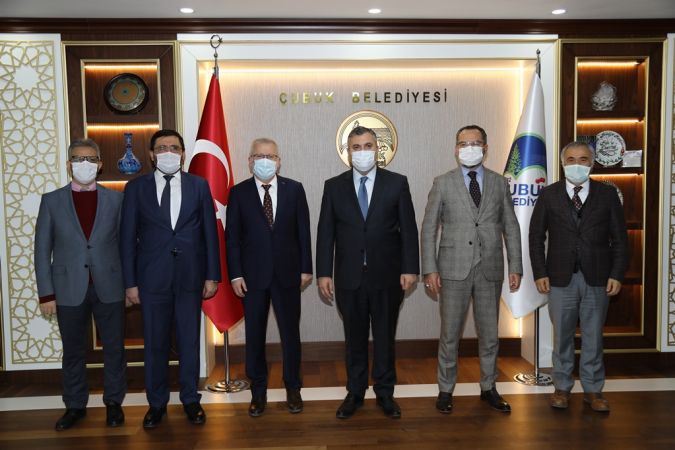 Rektörler Aydınlı Ve Şarlı, Çubuk Belediye Başkanı Demirbaş'ı Ziyaret Etti 2