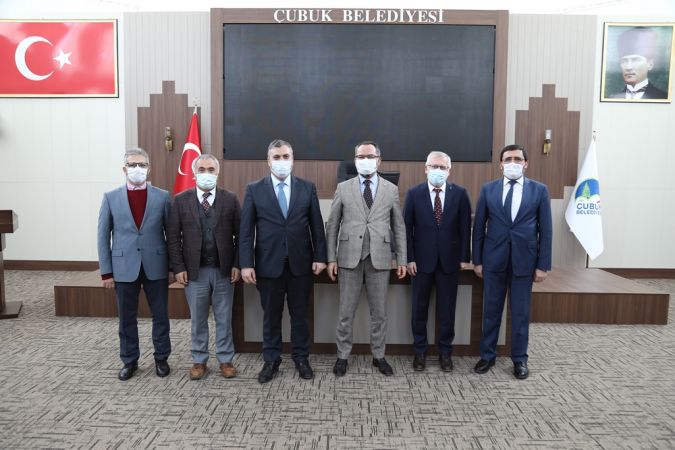 Rektörler Aydınlı Ve Şarlı, Çubuk Belediye Başkanı Demirbaş'ı Ziyaret Etti 4