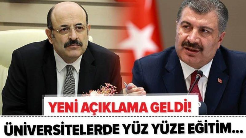 YÖK Başkanı Açıkladı! Yüz Yüze Eğitim Ne Zaman Başlıyor! 1