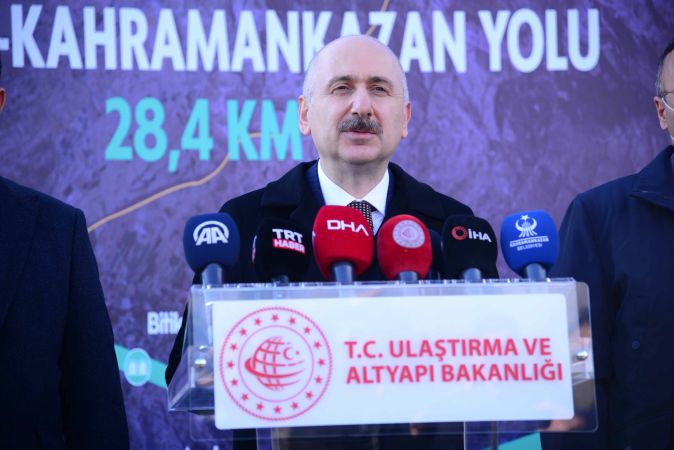 Bakan Karaismailoğlu Kahramankazan - Ankara Yolu Çalışmalarını Denetledi 12