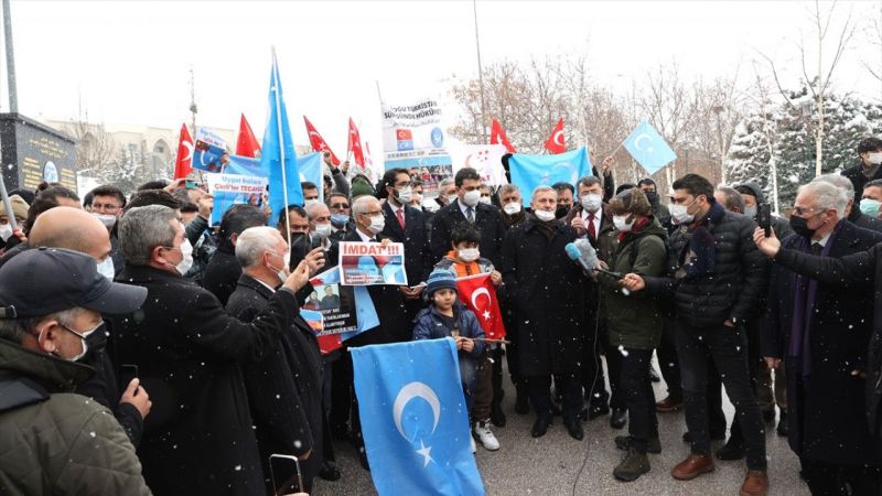 Çin'in Ankara Büyükelçiliği Önünde Uygur Türkleri Politikası Protestosu Edildi! 1