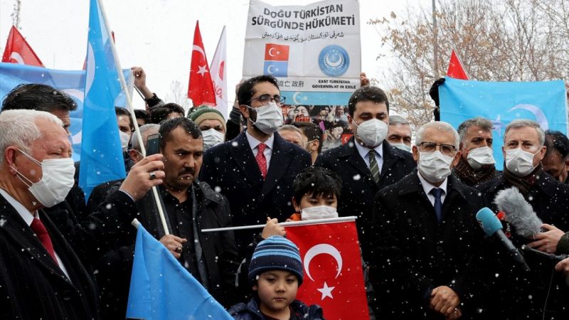 Çin'in Ankara Büyükelçiliği Önünde Uygur Türkleri Politikası Protestosu Edildi! 4