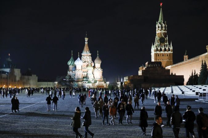 Rusya'nın başkenti Moskova'da "Dünya Saati" etkinliği düzenlendi. 10