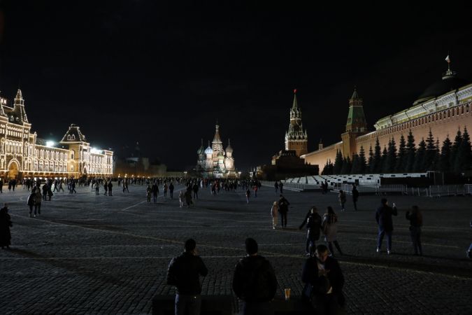 Rusya'nın başkenti Moskova'da "Dünya Saati" etkinliği düzenlendi. 15