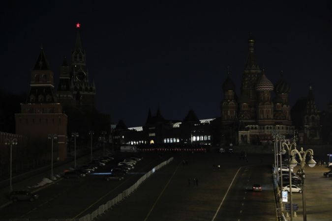 Rusya'nın başkenti Moskova'da "Dünya Saati" etkinliği düzenlendi. 16